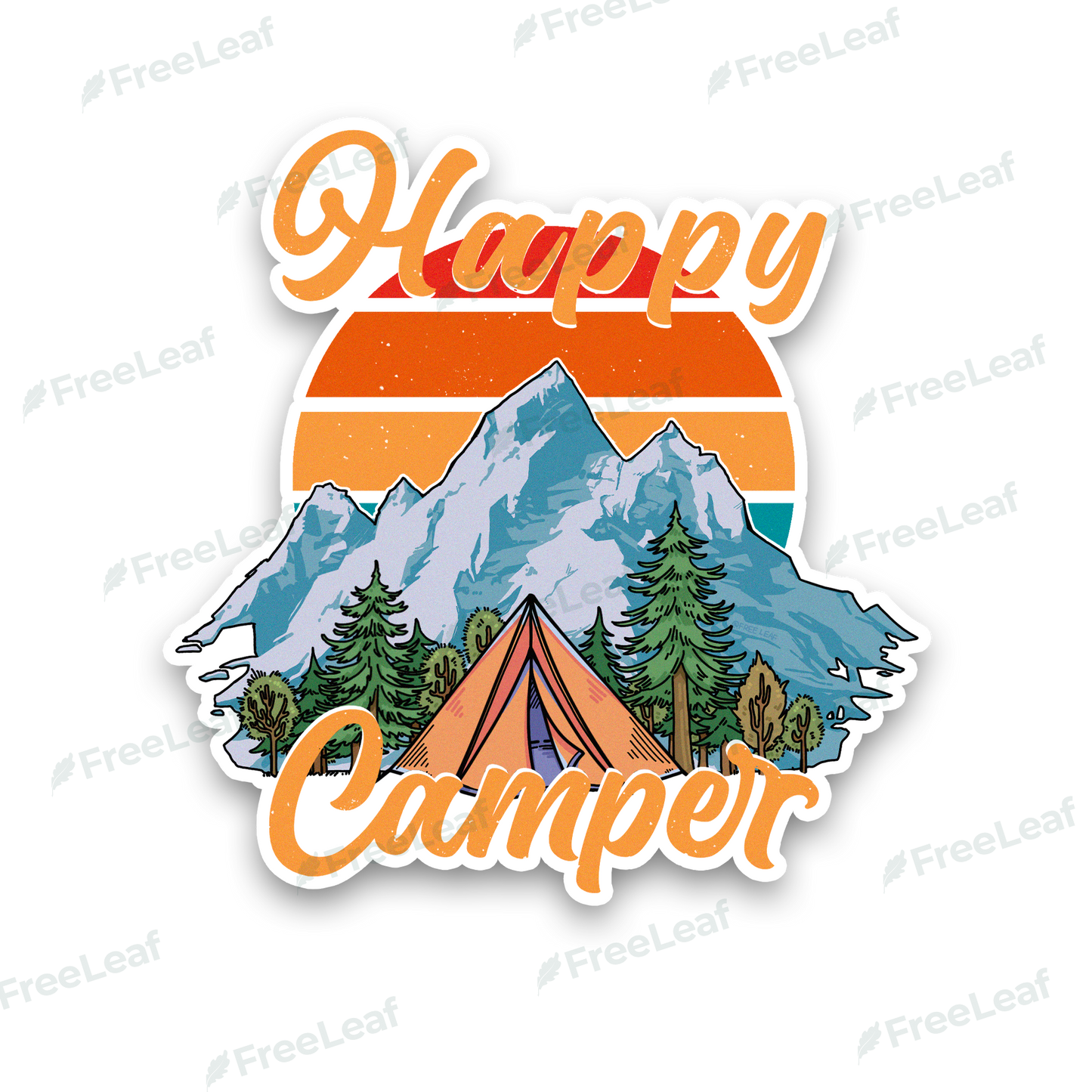 Happy Camper Sticker