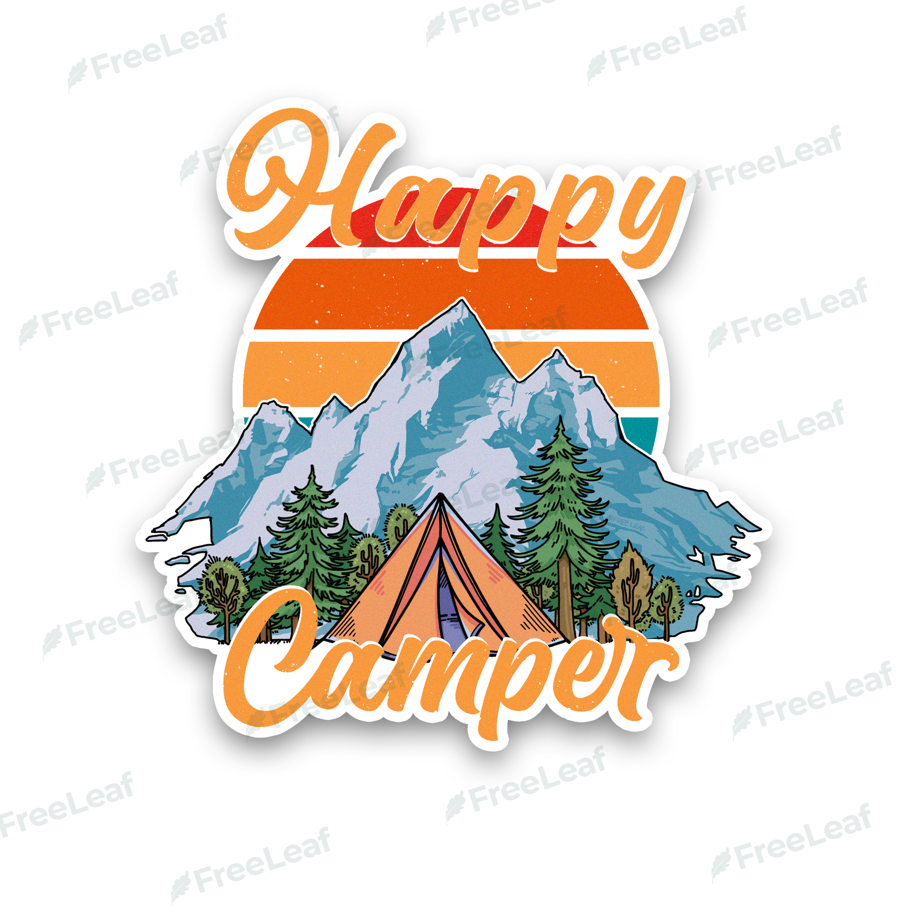 Happy Camper Sticker