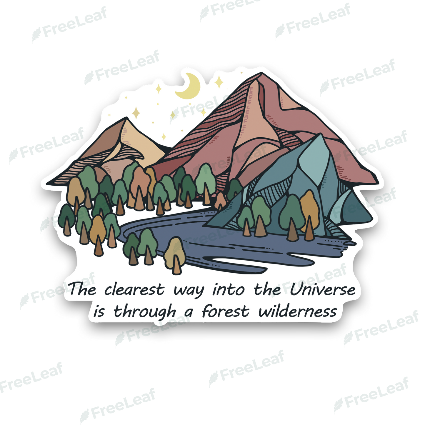 Freeleaf Pathway to the  Universe Waterproof Sticker