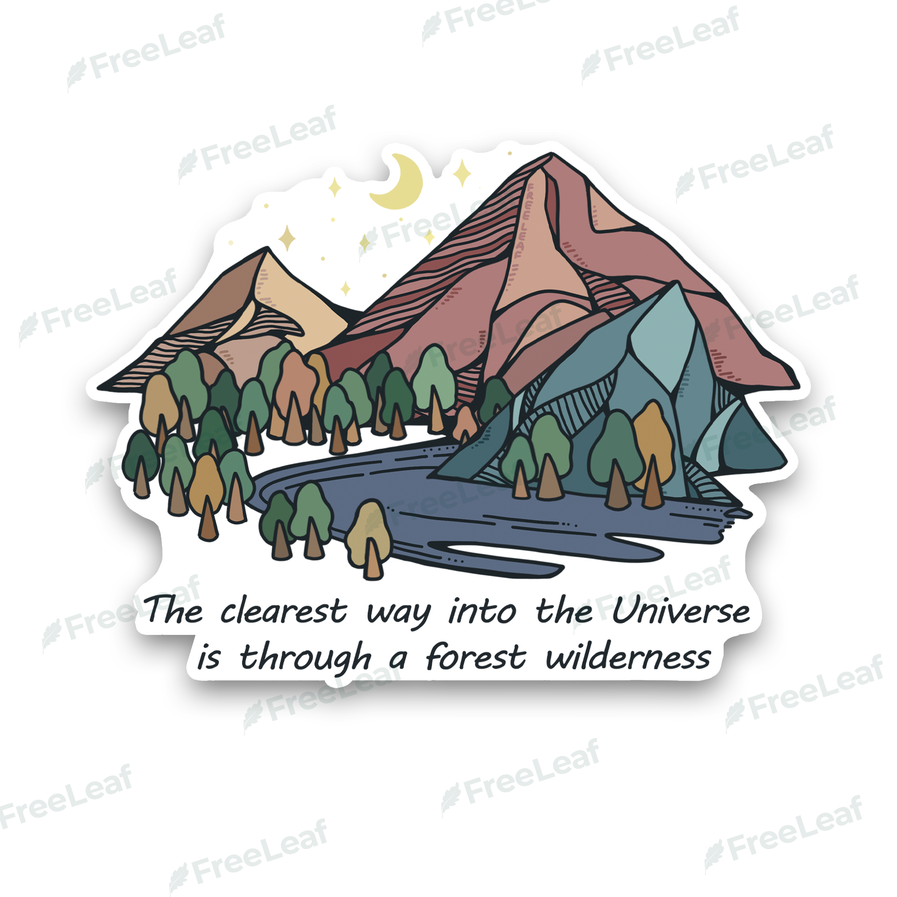 Freeleaf Pathway to the  Universe Waterproof Sticker