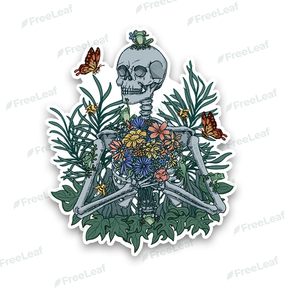 Freeleaf Rebirth in Bloom Waterproof Sticker