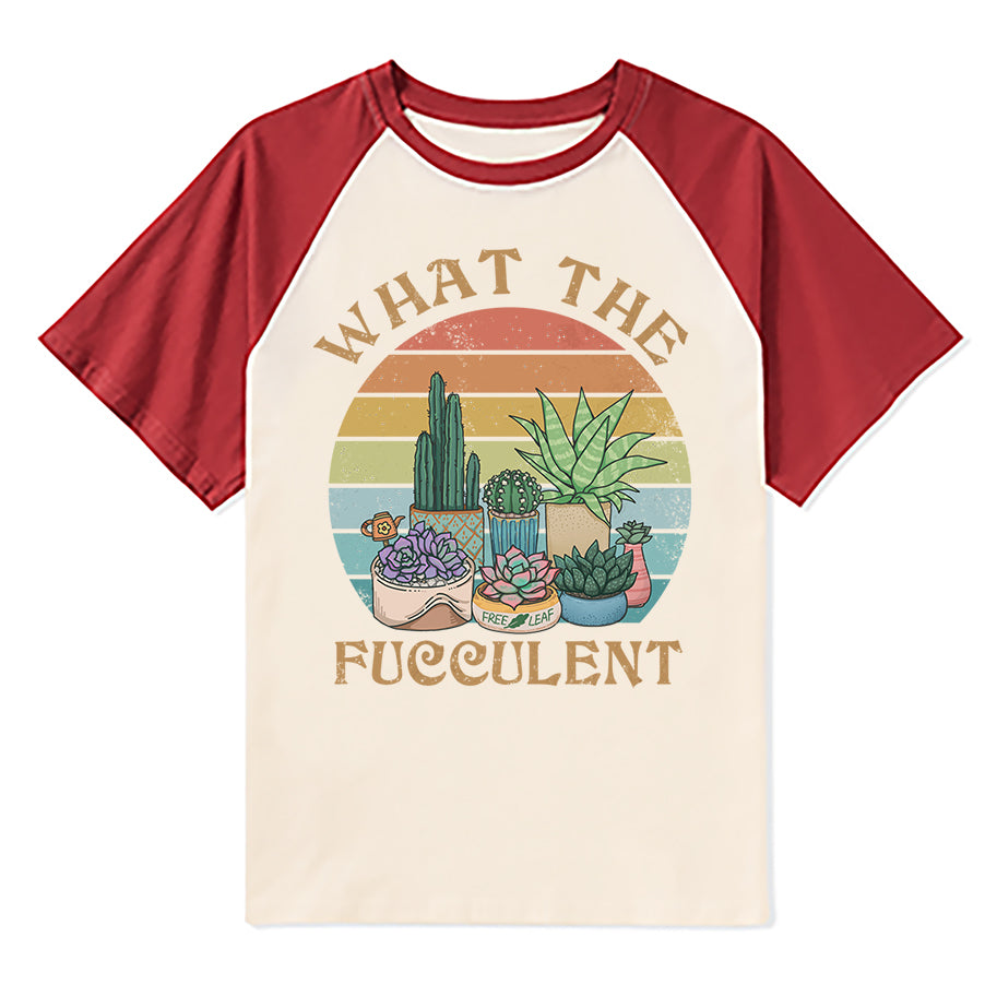 Freeleaf What the Fucculent Unisex Raglan Sleeve Top