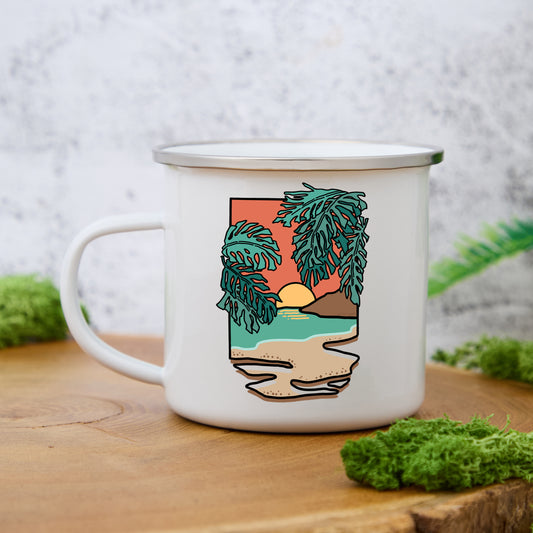 Freeleaf Hawaiian Vacation Enamel Mug