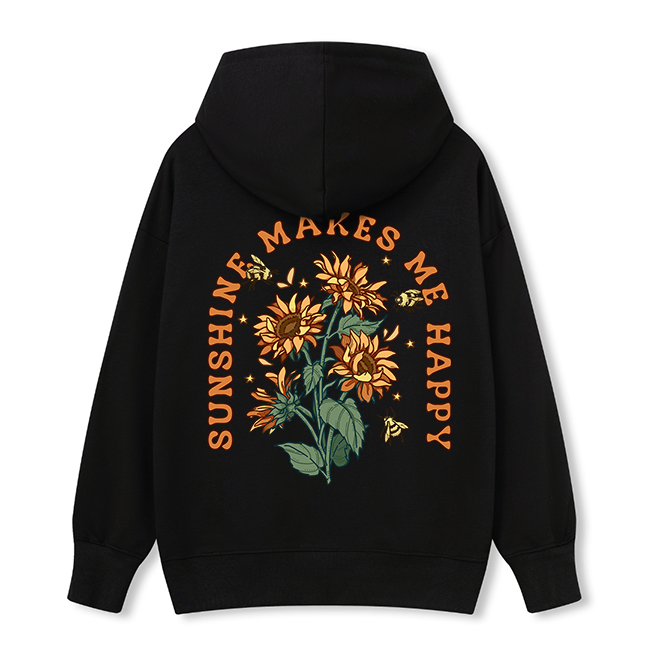 Freeleaf Sunshine Makes Me Happy Unisex Nature Inspired Hoodie