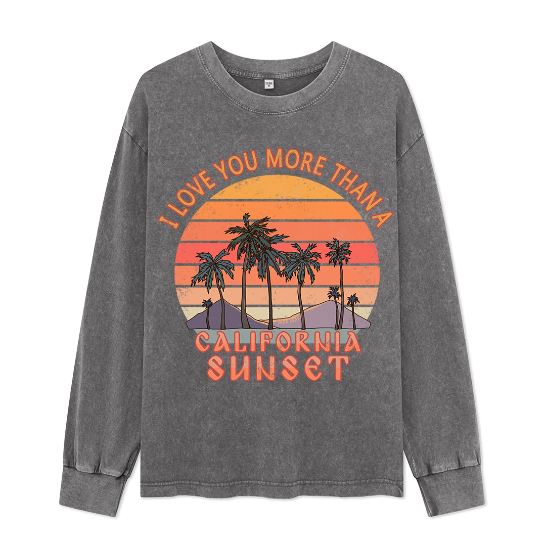 Freeleaf Sunset Reverie Unisex Washed Long Sleeve