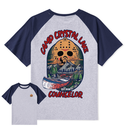 Camp Crystal Lake Raglan Short Sleeve Top