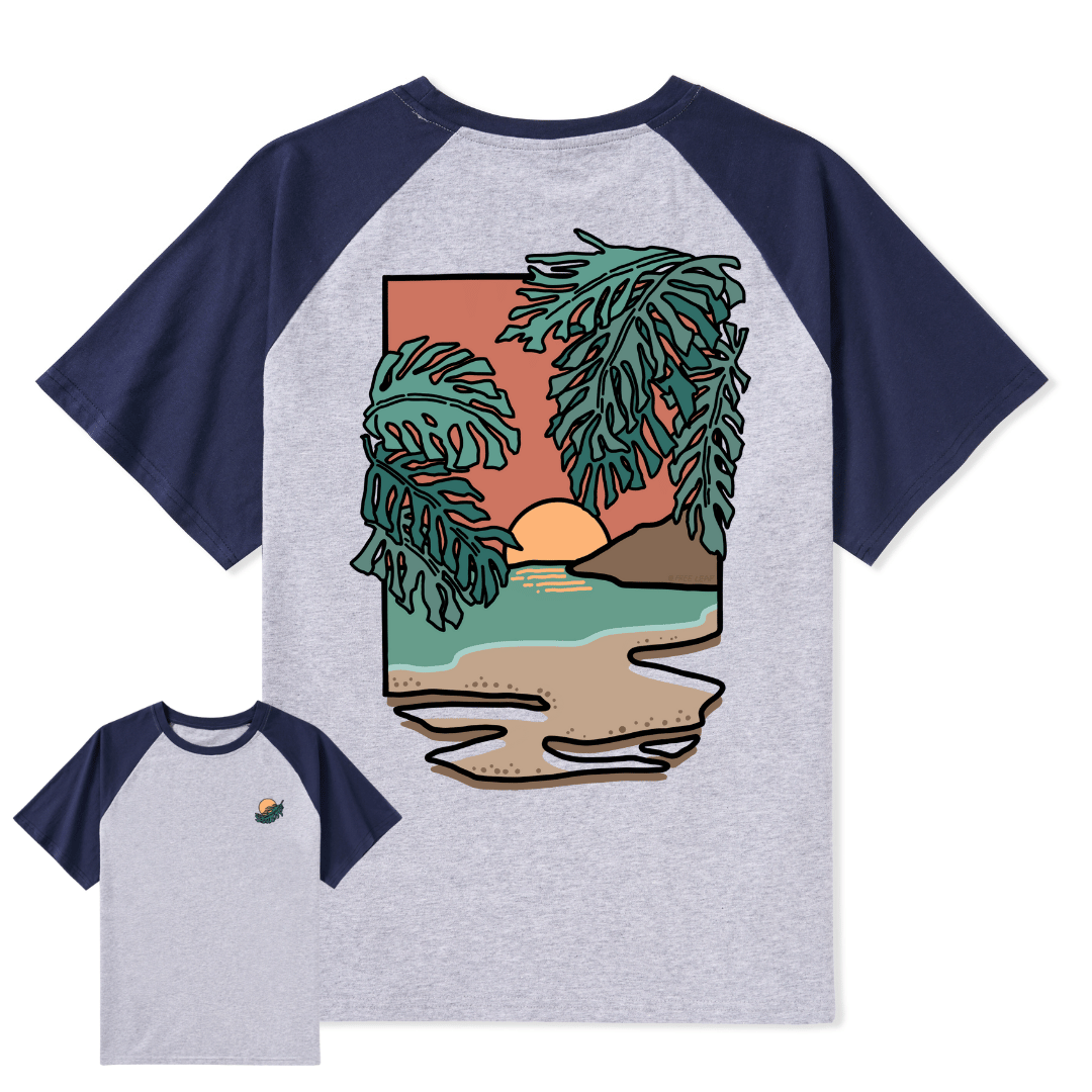 Hawaiian Vacation Raglan Short Sleeve Top