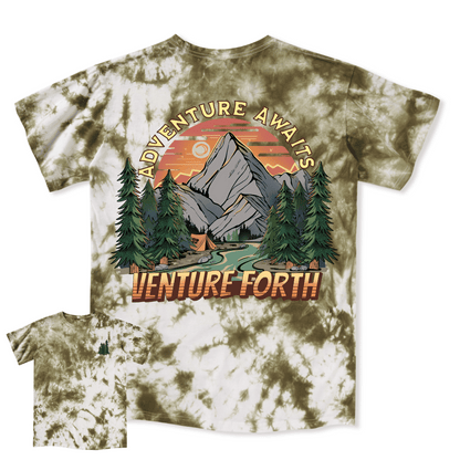 Adventure Awaits Tie Dye Tee