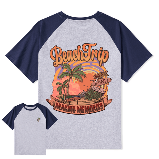 Vacation Raglan Short Sleeve Top