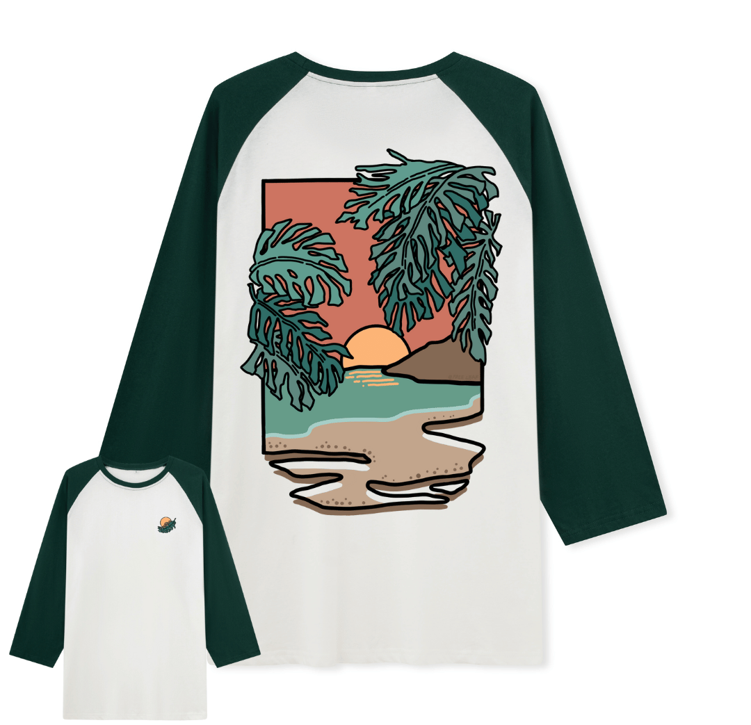 Hawaiian Vacation Raglan Long Sleeve Top