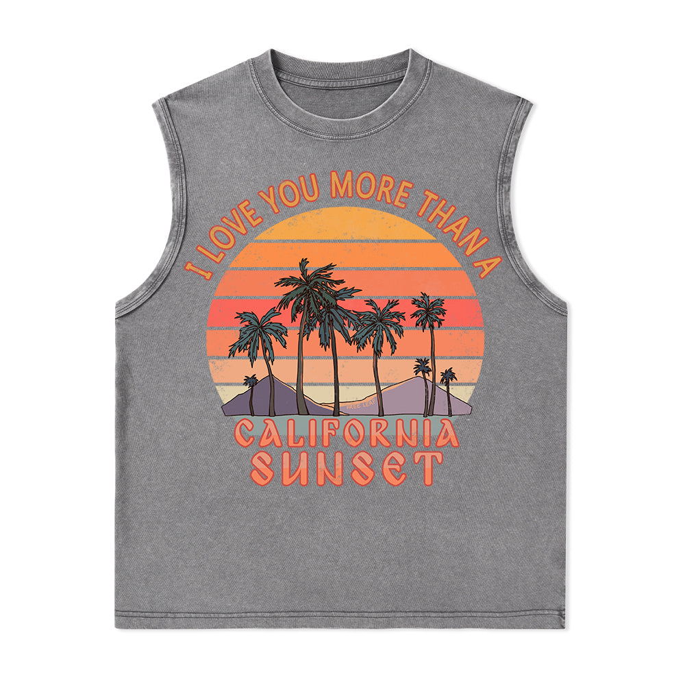 Freeleaf Sunset Reverie Unisex Washed Tank Tops