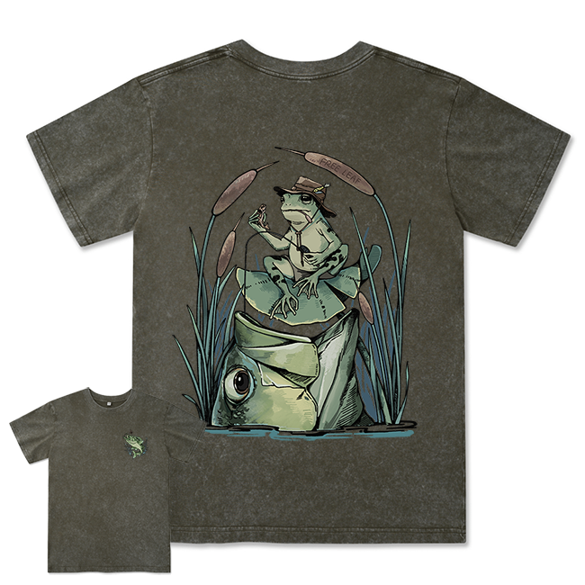 Freeleaf Largemouth Bass Unisex Washed Tee