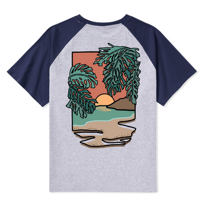 Hawaiian Vacation Raglan Short Sleeve Top