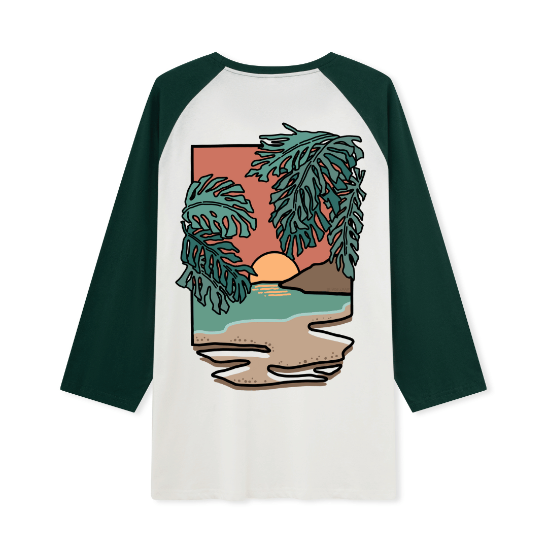 Hawaiian Vacation Raglan Long Sleeve Top