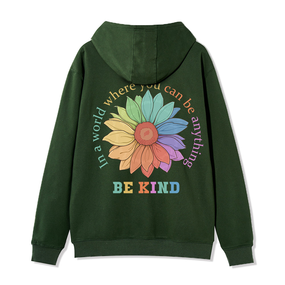 Freeleaf  Be Kind Full-Zip Back-printed Hoodie