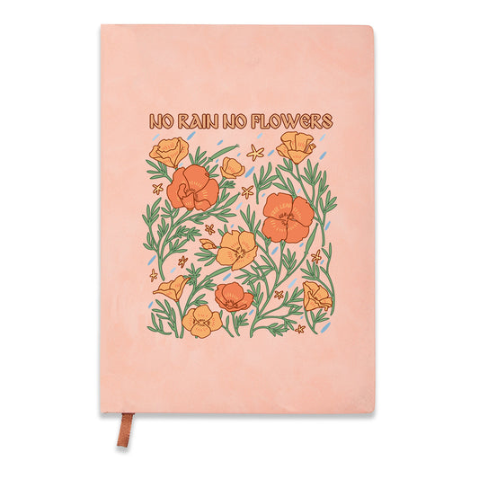 Freeleaf No Rain No Flowers Vintage Leather Journal Notebook