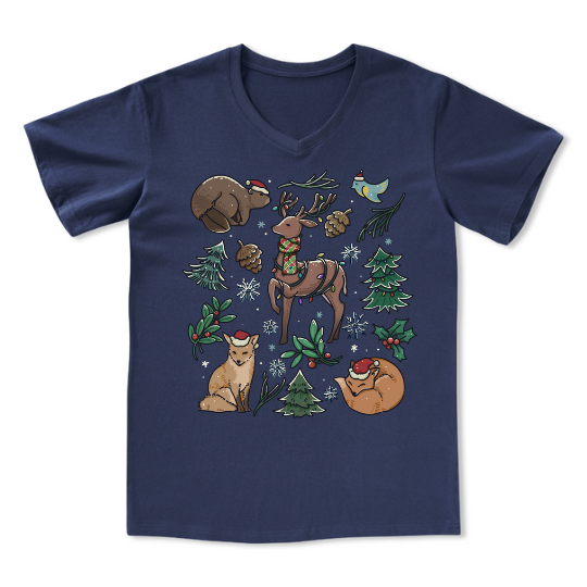 Yellowstone Christmas Wonderland V-neck Tee