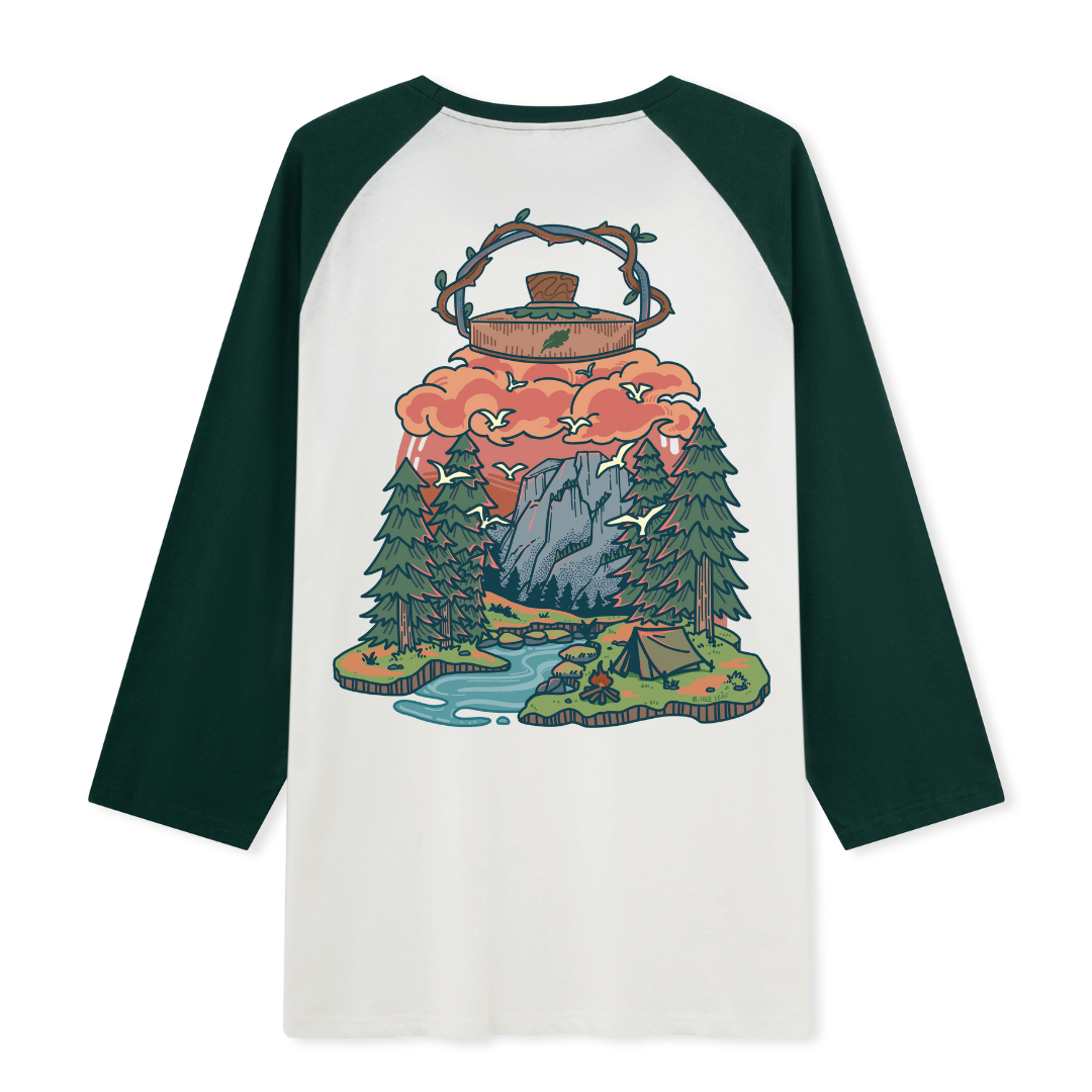 Go And Discover Raglan Long Sleeve Top