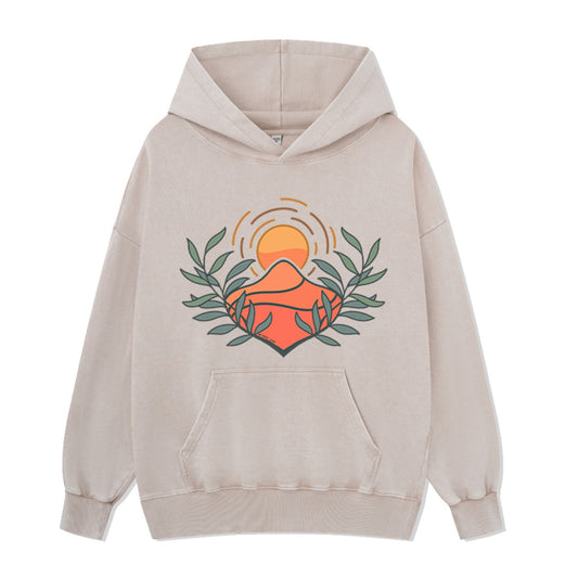 Oasis In The Desert Front-printed Washed Hoodie