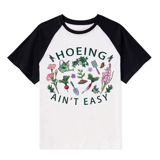 Freeleaf Hoing Ain't Easy Nature Inspired Raglan Sleeve Top