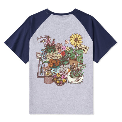 Freeleaf Flourishing Garden Nature Inspired Unisex Raglan Sleeve Top