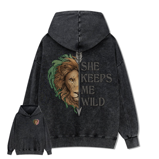 Freeleaf Wild at Heart Love's Serenade Unisex Back-printed Hoodie