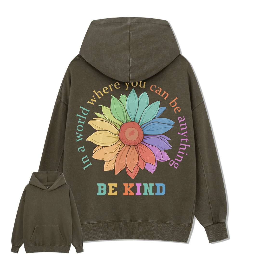 Freeleaf Be Kind Unisex Back-printed Hoodie