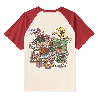 Freeleaf Flourishing Garden Nature Inspired Unisex Raglan Sleeve Top