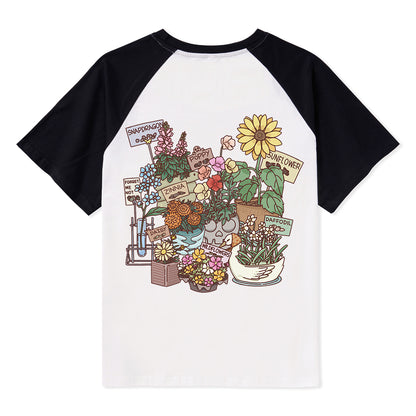 Freeleaf Flourishing Garden Nature Inspired Unisex Raglan Sleeve Top