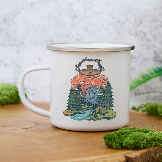 Freeleaf Go And Discover Enamel Mug