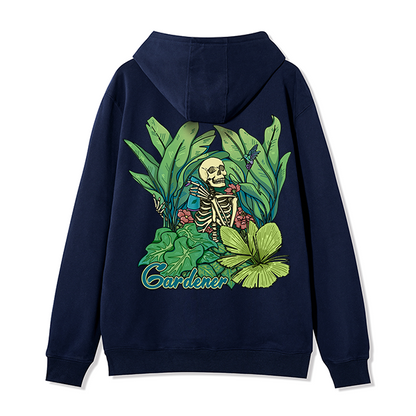 Freeleaf Gardener Back-printed Unisex Nature Inspired Fleece Full-Zip Hoodie