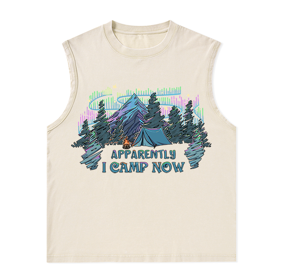 Freeleaf I Camping Now Unisex Washed Tank Tops