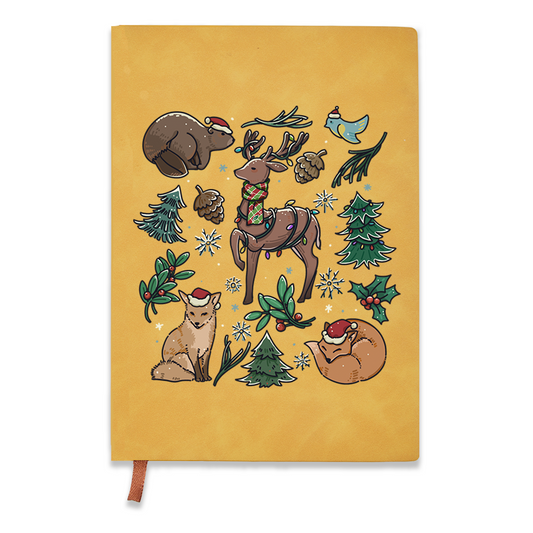 freeleaf-yellowstone-christmas-wonderland-vintage-leather-notebook