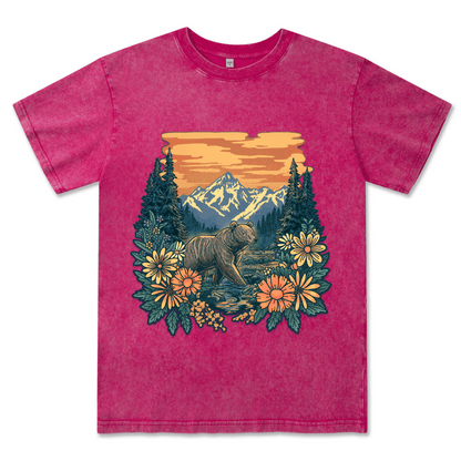 Go Into Nature Front-printed Washed Tee