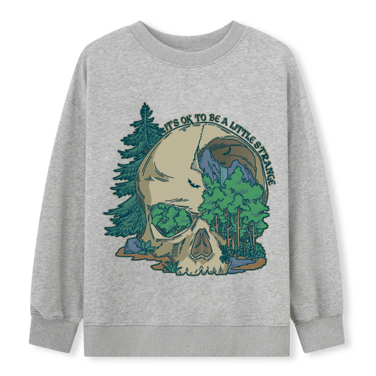 Skull Mountain Front-printed Sweatshirt