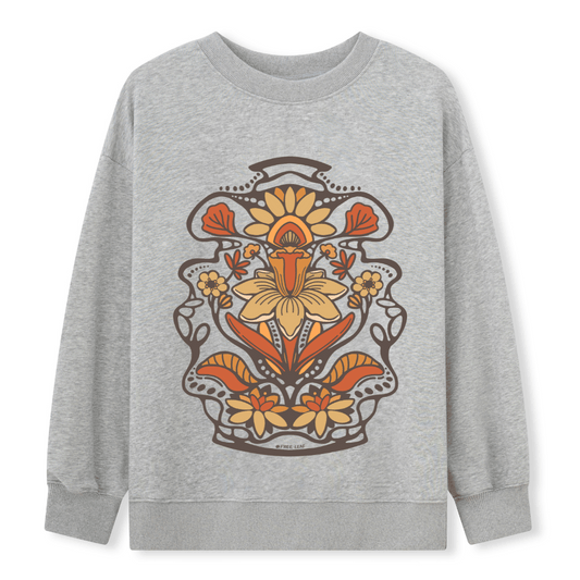 Spring Flower Front-printed Sweatshirt