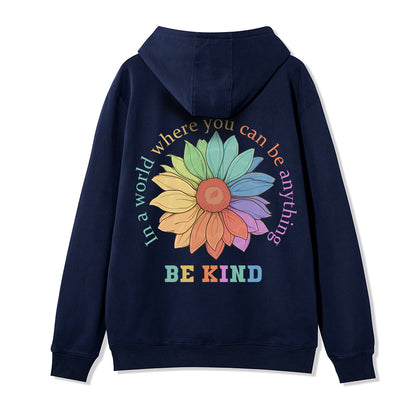 Freeleaf  Be Kind Full-Zip Back-printed Hoodie