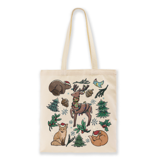 freeleaf-yellowstone-christmas-wonderland-tote-bag