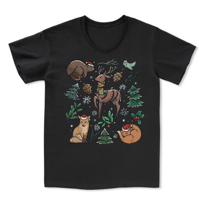 Yellowstone Christmas Wonderland V-neck Tee