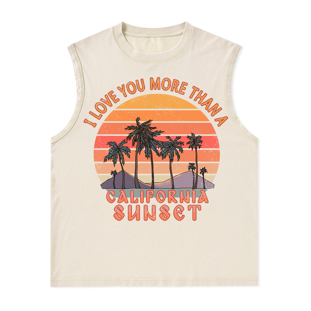 Freeleaf Sunset Reverie Unisex Washed Tank Tops