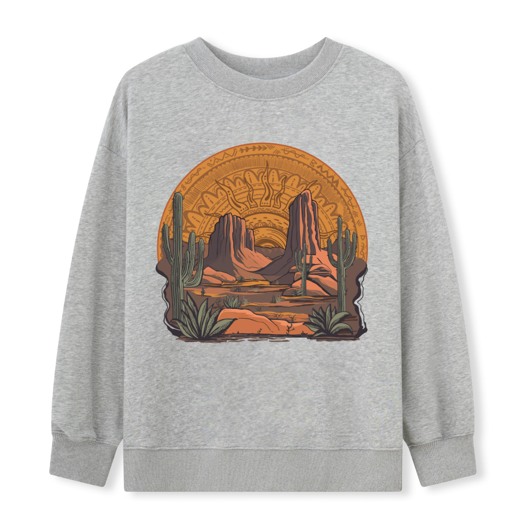 Golden Desert Front-printed Sweatshirt