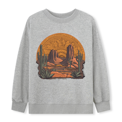 Golden Desert Front-printed Sweatshirt