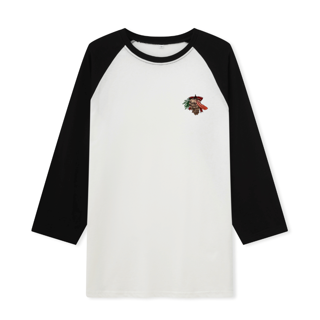 Christmas Cardinal Raglan Long Sleeve Top