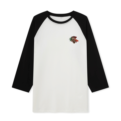 Christmas Cardinal Raglan Long Sleeve Top