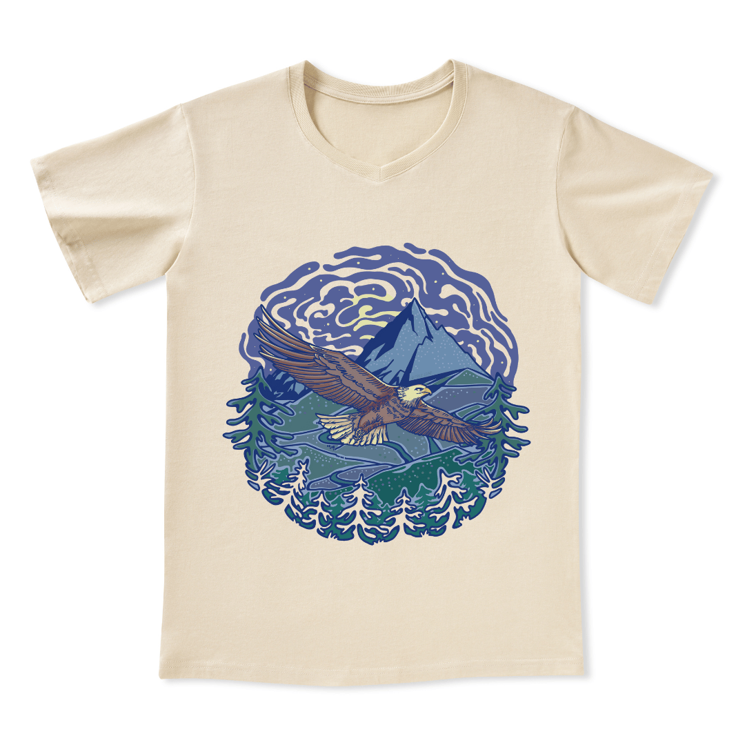 Yellowstone National Park Front-printed V-neck Tee