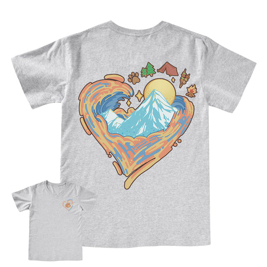 Freeleaf Heart of Wilderness Camping Unisex V-neck Tee