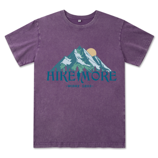 Hike More Front-printed Washed Tee