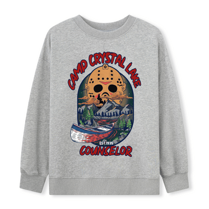 Camp Crystal Lake Front Print Sweatshirt