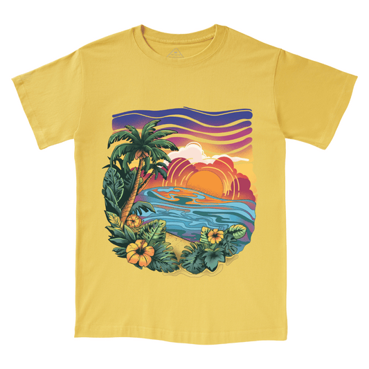 Golden Beach Front-print Tee