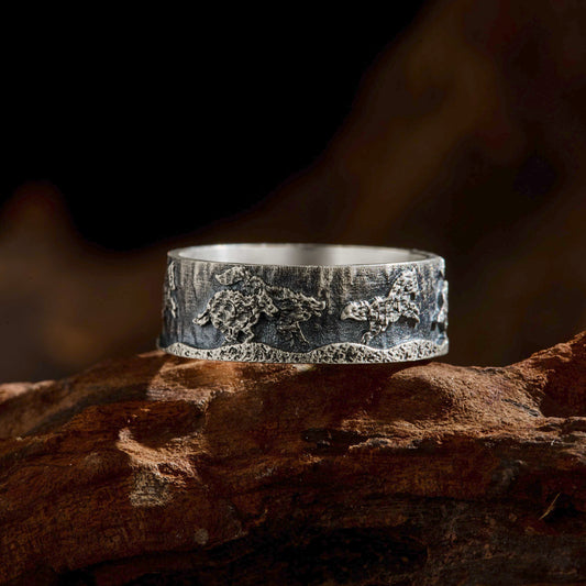 running-wolf-pack-sterling-silver-band-ring